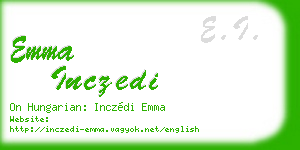 emma inczedi business card